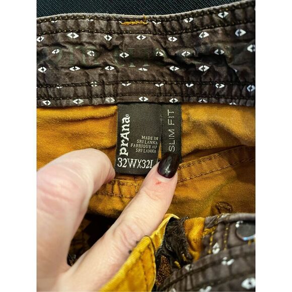 Prana Men’s Slim Fit Mustard Active Pant Twill sz 32X32 - Picture 9 of 10